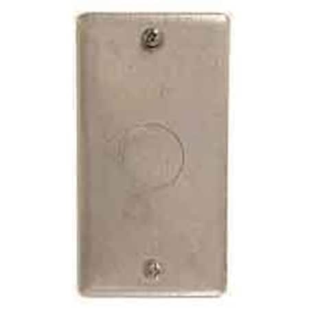 Single Gang Blank Wallplate With Knock Out